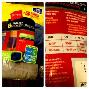 💣 Hanes Men’s Large Tagless Boxer Briefs 💣